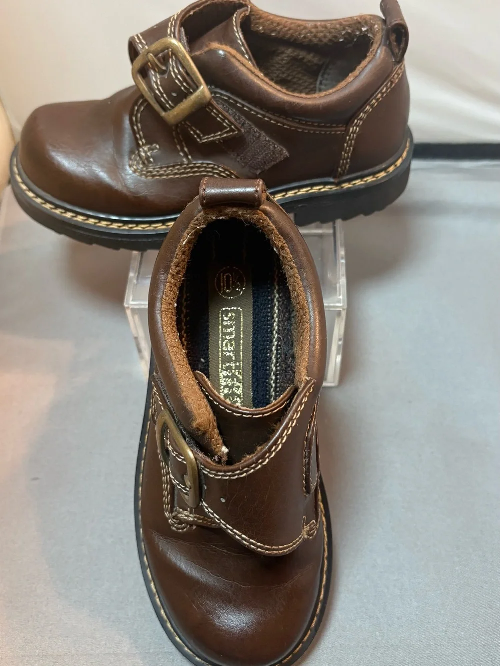 BOYS DRESS SHOES SMARTFIT LEATHER BUCKLE 10 1/2